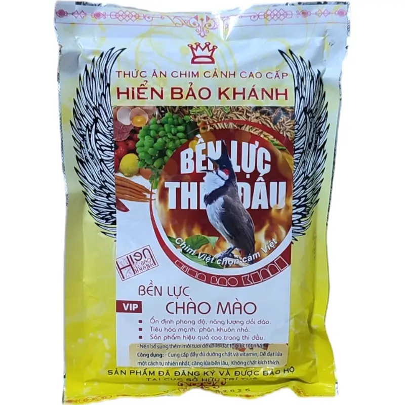 Cám BỀN LỰC THI ĐẤU Của Hiển Bảo Khánh Dành Cho Chim Chào Mào Gói 200g 0