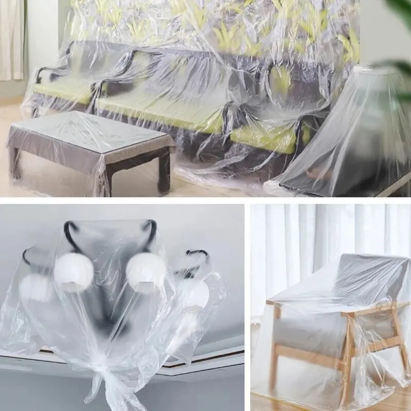 SKU160 - 1 Cuộn băng keo nilon 55cm-110cm-280cm Top One, che chắn khi phun sơn, Màng bọc nilon che bụi, băng keo che sơn - Shop Tân An An 4