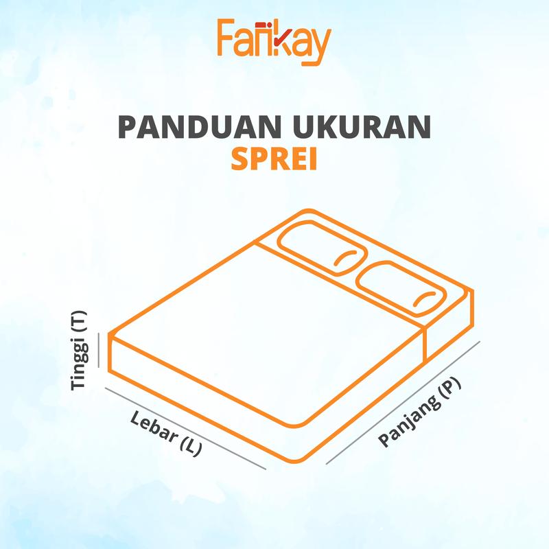 Bed Cover Set Sprei TwoTone Orange Dark Grey Ukuran 180x200/160x200/200x200 - Fankay 4