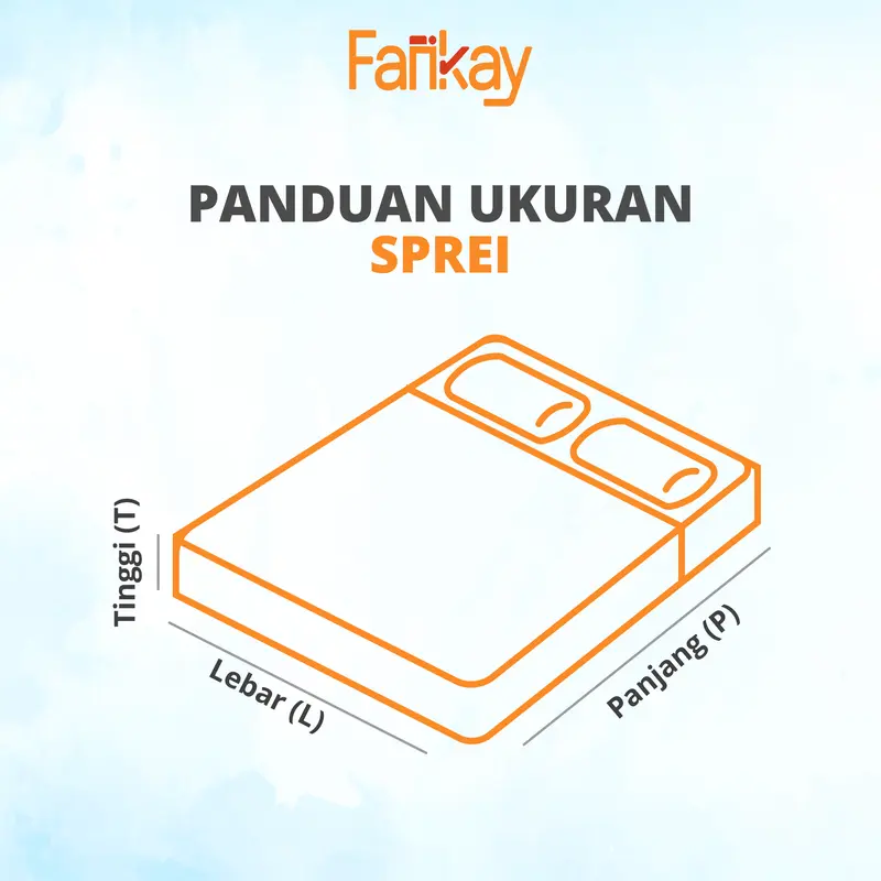 Bed Cover Set Sprei TwoTone Orange Dark Grey Ukuran 180x200/160x200/200x200 - Fankay 3