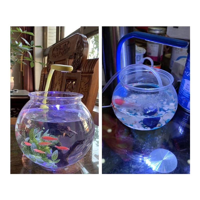 Plastics Round Aquarium Unbreakable Crystal-Clear Fish Bowls for Small Fish 4 Sizes Vases for Candy Ornament Holder 5