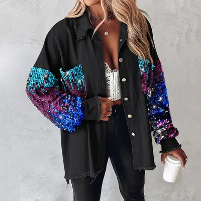 Bella Suede Sequin Shacket Bella Suede Sequin Shacket
