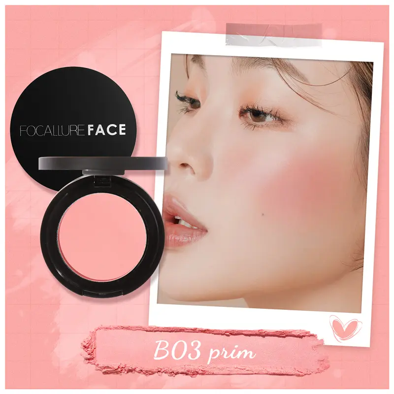 【3PCS】Combo FOCALLURE Son Kem Nhung Pro-blur Airy Velvety + Phấn Má Hồng 7