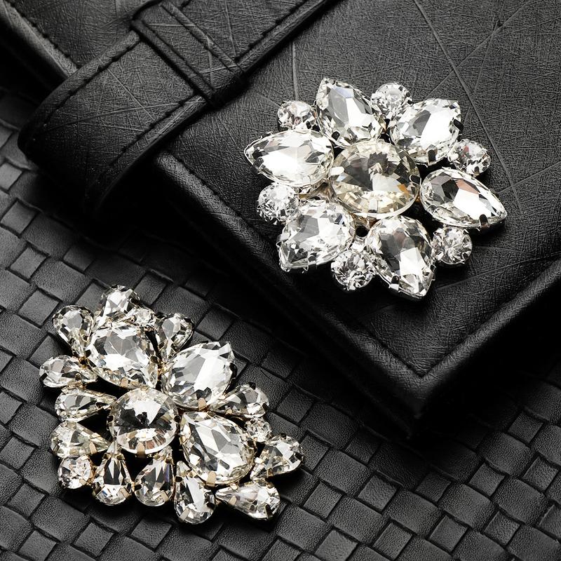 Product Introduction of 1PC Rhinestone Square Clamp Wedding Shoe Clip Shiny Decorative Clips Charm Buckle Shoe Decorations 24