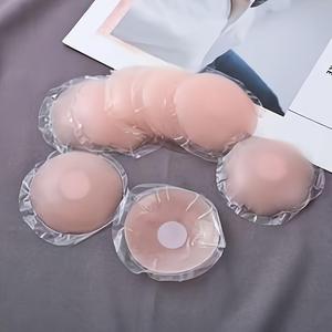 5 Pares de Cubrepezones de Silicona Reutilizables, Pétalos de Sujetador sin Tirantes para Mujer, Pastillitas Adhesivas para Levantar y Sostener los Senos para Todas las Ocasiones