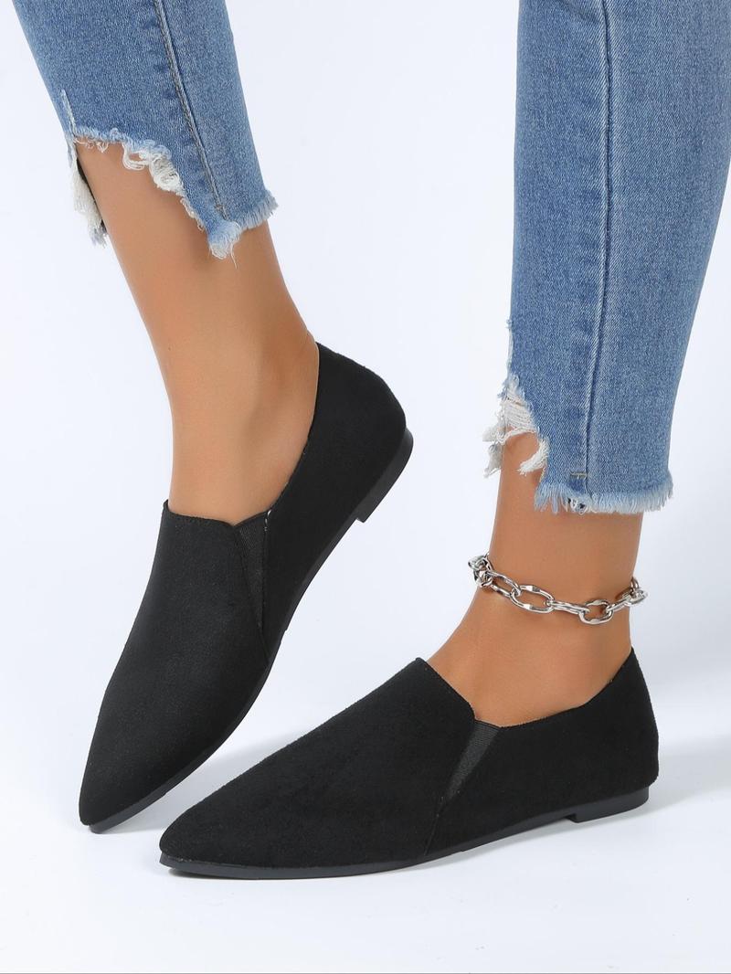 Product Introduction of Women's Fashionable Slip on Flats, 1 Pair Casual Comfortable Pointed Toe Flat Shoes for Daily Wear, Basic Lightweight Shoes for Outdoor, Perfect for Women and Party Wear 3