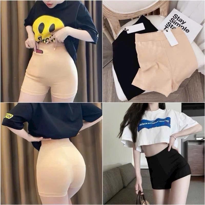 Product Introduction of Combo 2 Quần Legging Đùi nữ có giãn tốt 2 màu đen da hàng tàu free size < 60kg Women 2