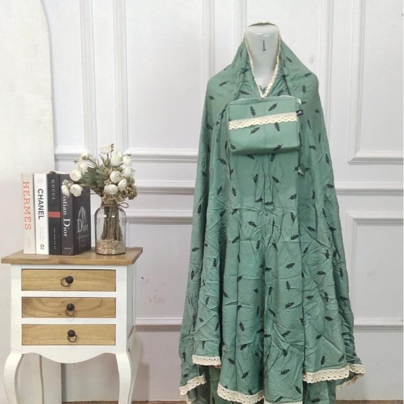 MUKENA DEWASA RAISAH BAHAN RAYON ADEM RENDA KECIL 5