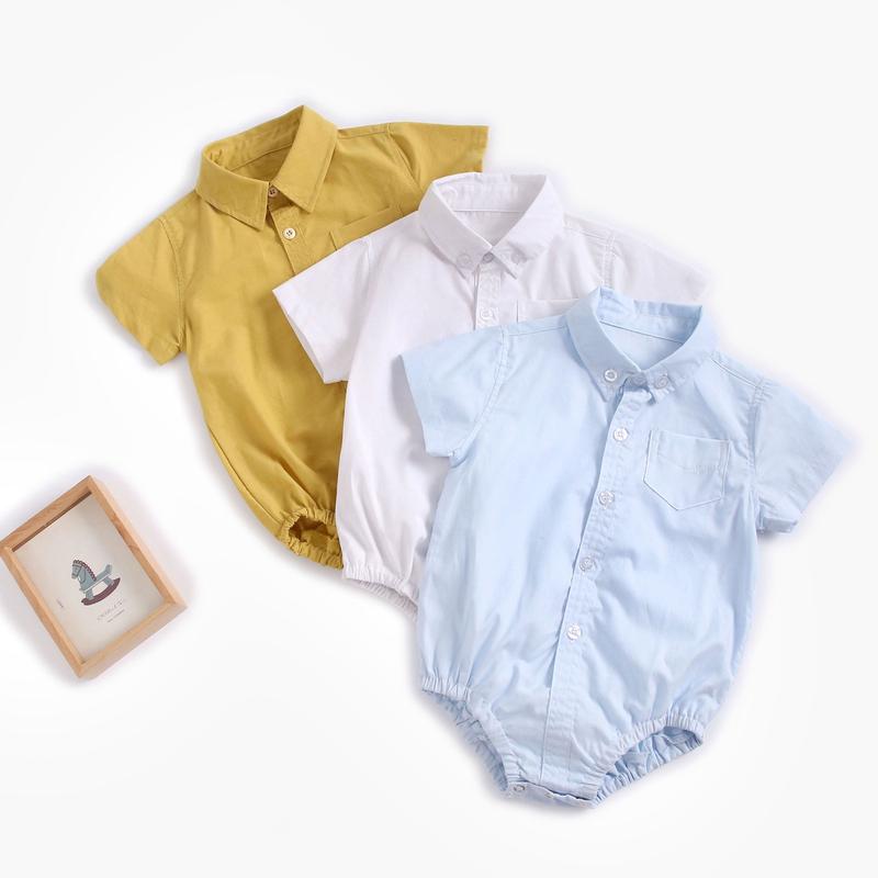 Product Introduction of Sanlutoz Summer Cotton Romper Baby Solid Color Shirt Baby Boy Clothes Casual New Style 18