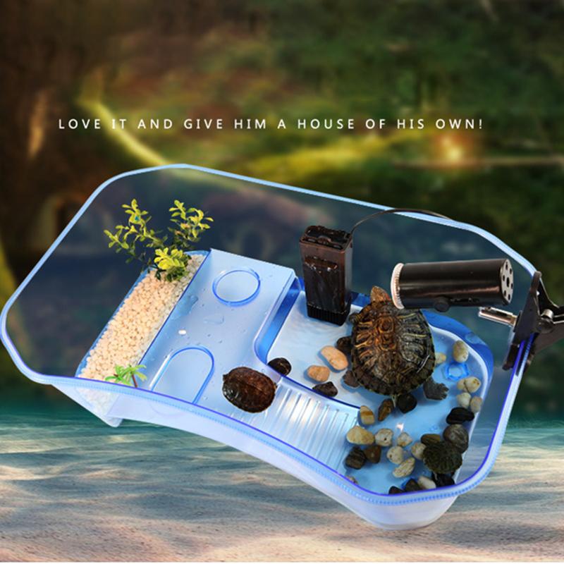 Hộp Cho Bò Sát Vivarium, Hộp Cho Rùa Ăn, Rùa, Bể Bệ Basking 0