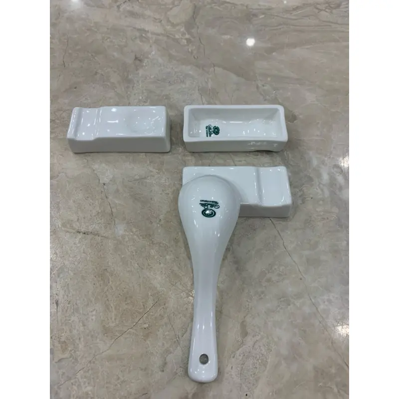 Gác Đũa Thìa Muỗng Sứ Trắng Thương Hiệu Minh Châu 3