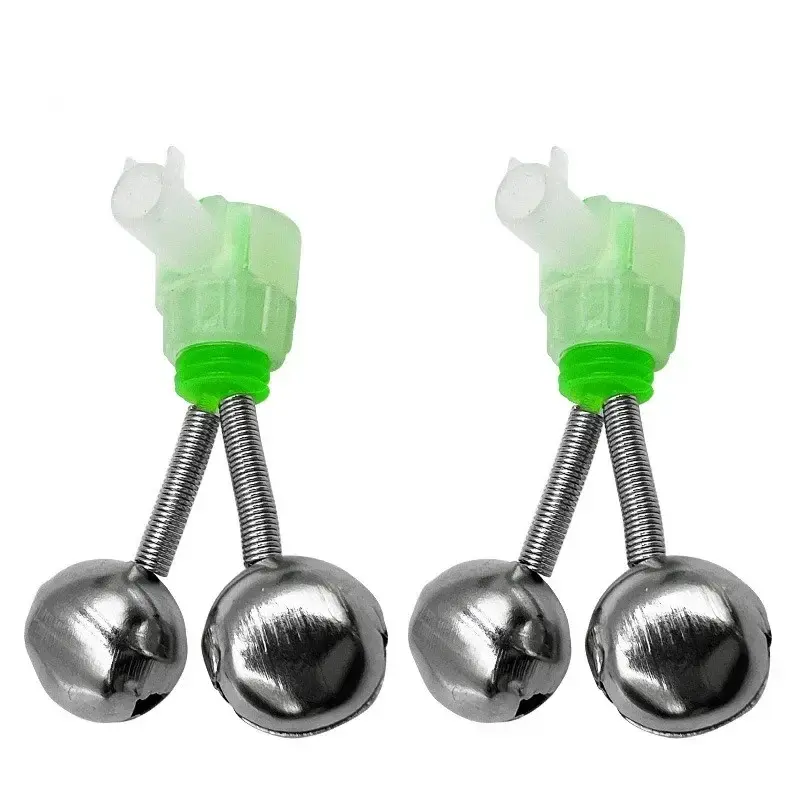 Luminous Alarm Rod Tip Clamp Fishing Pole Fish Bite Lure Alarm Alert Twin Bell Ring Clip Fishing Bells Fishing Accessory Gifts