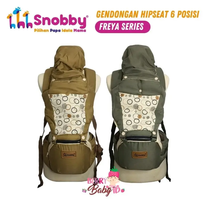 Snobby Gendongan Depan Bayi Hipseat Saku 6 Posisi 1-36 Bulan Berry Baby 5