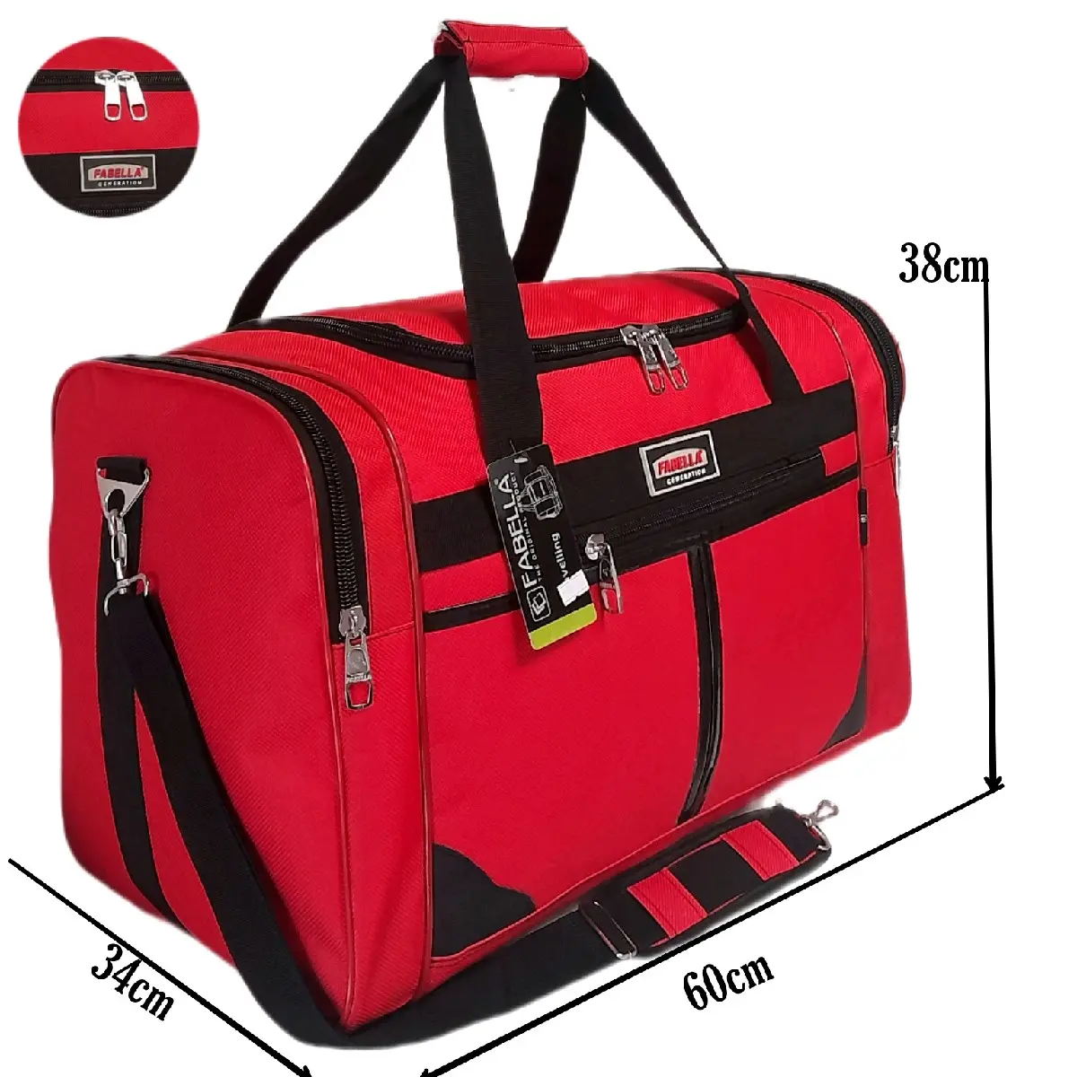 Tas pakaian besar fabella 100%original travel bag multifungsi Mudik Canvas selempang jangan dicuci tas perjalanan