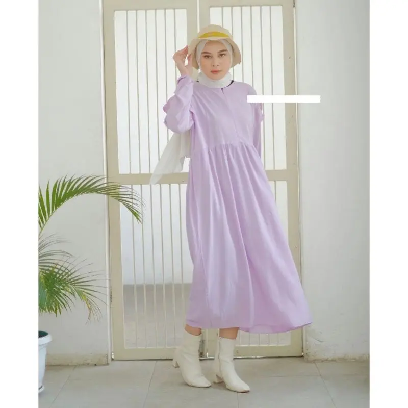 gamis rayon lilac