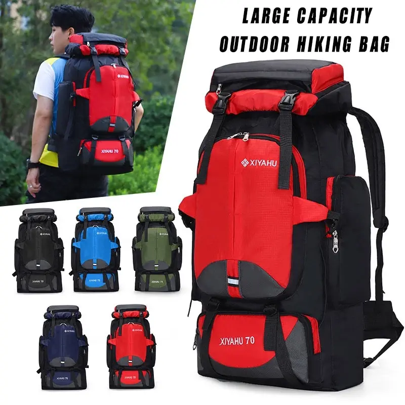 Korean version hiking backpack 70L waterproof outdoor sports camping bag travel backpack mountaineering bag