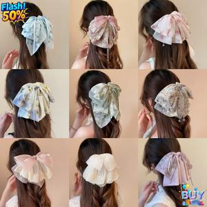 ฤดูร้อน Super สง่างามโบว์ริบบิ้น, ครึ่งหางม้าคลิป, แฟชั่นใหม่สไตล์โมริ, กิ๊บหนีบผม, กิ๊บหนีบผมด้านหลังศีรษะระดับไฮเอนด์, ทันสมัย, ราคาไม่แพง, หรูหรา, การออกแบบที่ดีขั้นสูง, สต็อกพร้อมในปี 2025