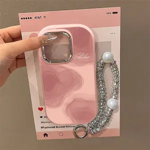 [Case+Gelang] untuk Case iPhone11 pro max plus 15 14 Plus XR 13 12 PRO 7 6 8 7+ 16 11 8+ Xs Max Cangkang lunak anti jatuh silikon Huruf