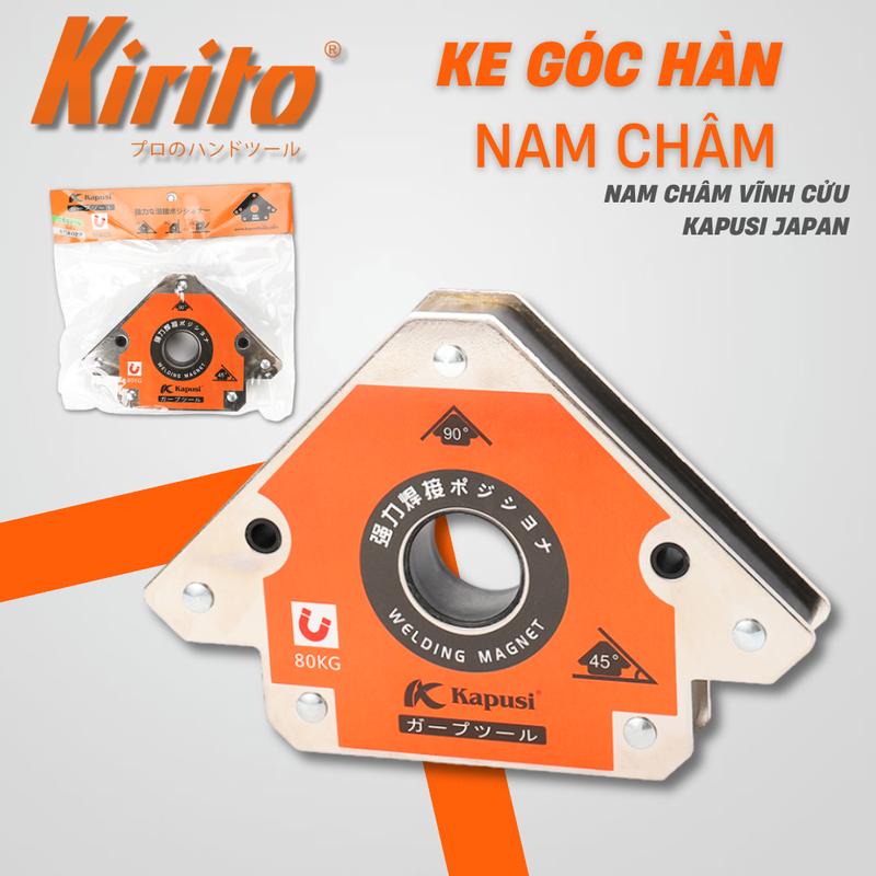 Ke Góc Nam Châm Bọc Inox Kapusi Japan, Ke Góc Vuông, lực hút 30-80kg