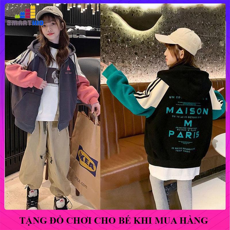  Áo khoác thu đông nữ áo khoác bomber bé gái 18-52kg mẫu MAS áo khoác bóng chày nỉ dày dặn áo bomber bé gái 