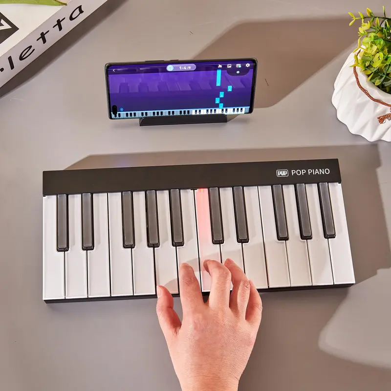Smart Piano Keyboard, Portable Bluetooth-compatible Keyboard with 800 Songs APP, Music Accessories for Beginners & Music Lovers, Gift for Her, Men's Gift 8