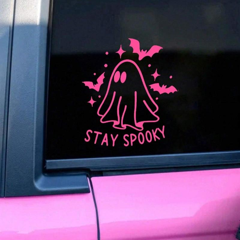 Creative Bat & Ghost Pattern Car Stickers, Self-adhesive Car Decals, Car Exterior Decoration Accessories, Universal Sticker for Car, Motorcycle, Truck 0