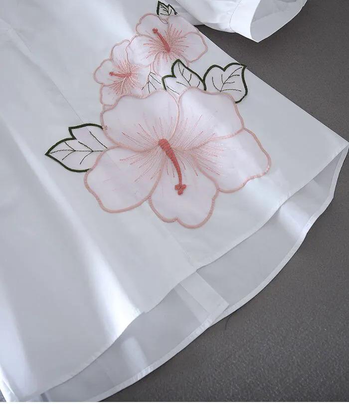 Product Introduction of Áo Cánh Nữ, Màu Trắng, Thời Trang, Thêu Hoa, Chất Liệu Voan, Thích Hợp Đi Làm, Áo Cổ Chữ V, Phong Cách Thường Ngày Tay Búp Bê Mùa Hè, Phong Cách Mới Nhất, 2022 9