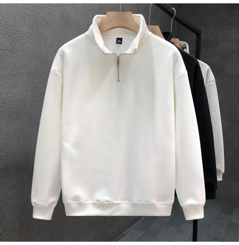 Product Introduction of Everyday Joker Half Zipped Stand Collar Sweater Men Trendy Brands Early Autumn Coat 2024 Spring and Autumn New Men's Coat 2