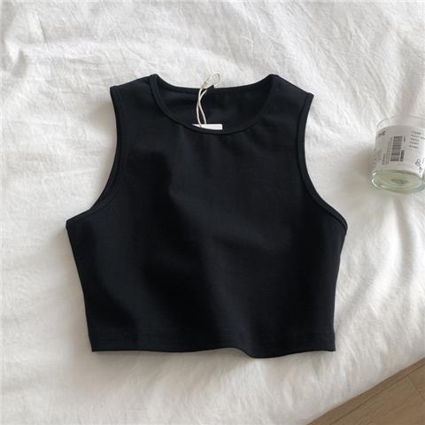 Product Introduction of Áo Vest Ngắn Co Giãn Dành Cho Nữ, Dáng Ôm, Cạp Cao, Bó Sát, Màu Trơn Cổ Tròn, Có Thể Mặc Bên Trong, Áo Ngắn, Phong Cách Mới Mùa Hè 2025, Thích Hợp Cho Học Sinh 6