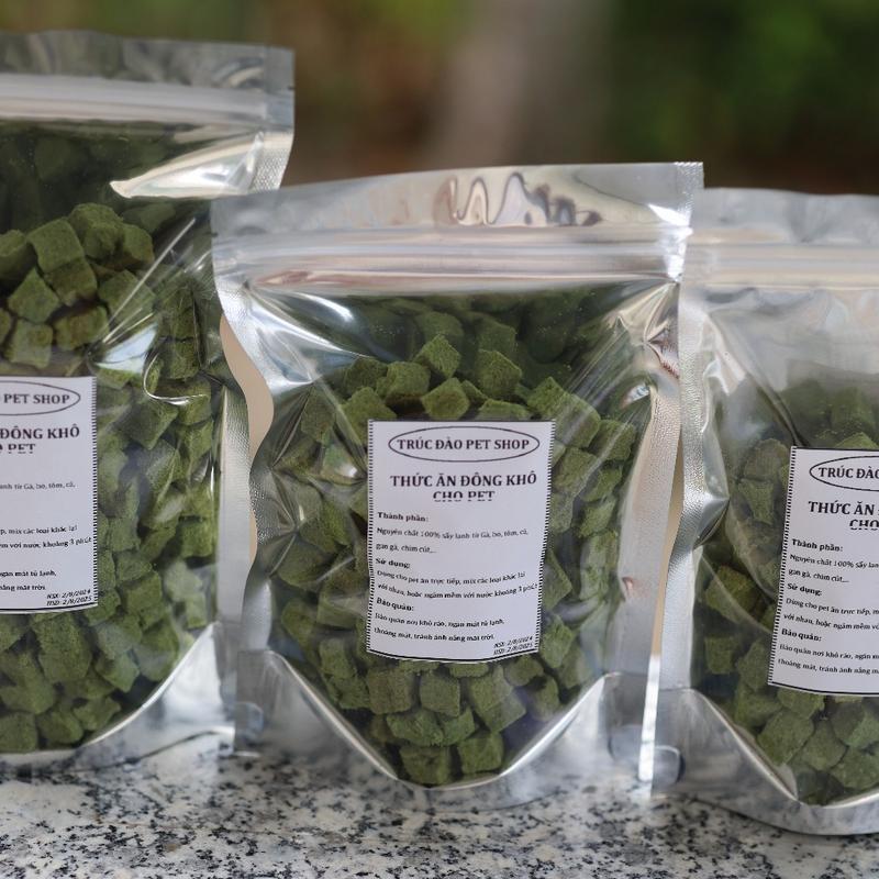Viên cỏ mèo mix gà loại mềm, thức ăn viên cỏ lúa mạch khô cho mèo - giúp tiêu búi lông, khỏe răng 4