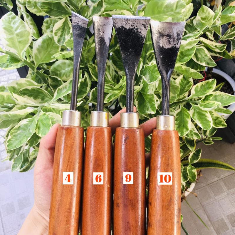 Combo 04 mũi đục bonsai chuyên dụng hàng thủ công Việt Nam [DUC-014.6.9.10] - Công cụ Bonsai Đà Nẵng duc