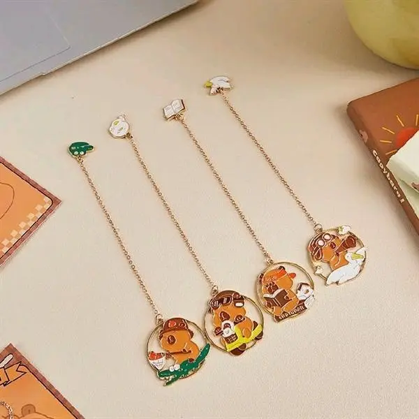 Dụng cụ đánh dấu trang sách, vở bằng kim loại, Bookmark Kẹp Đánh Dấu Trang Sách Kim Loại Enamel Nhiều Hình Đáng Yêu