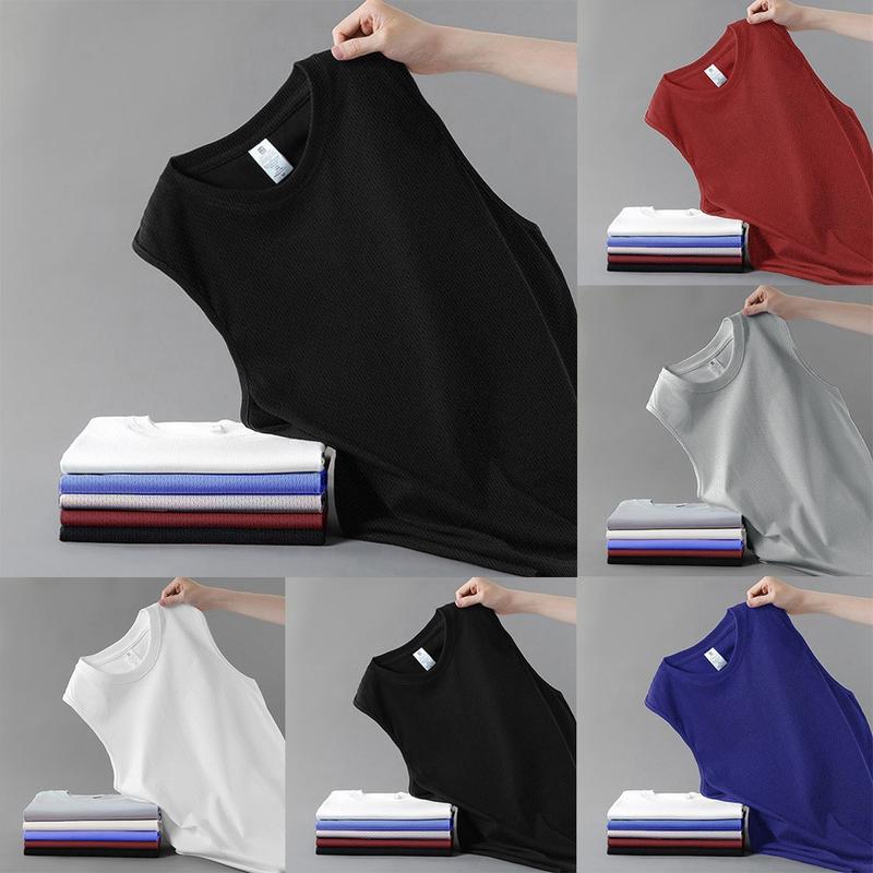 Áo Ba Lỗ Nam Thể Thao Tập Gym Cổ Tròn Phong Cách Thời Trang Chất Liệu Thoáng Mát Mùa Hè Nhiều Màu M-2XL 3
