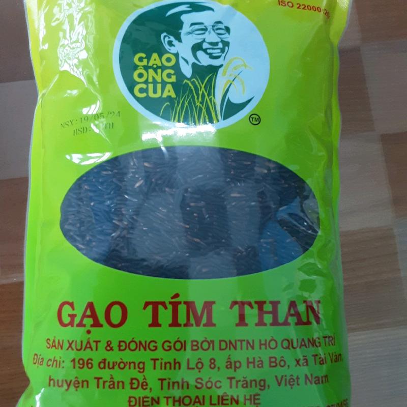 Gạo ông Cua ST tím than (gạo lứt) chính hiệu SP của KS Hồ Quang Cua. túi 2kg Food gạo lứt gaoong cuast 4