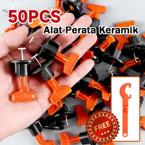 Alat Perata Pasang Keramik Model Putar Granit Tile Leveling System Spacer Tile Spacer Granit Jarak Nat Spacer 50 Pcs