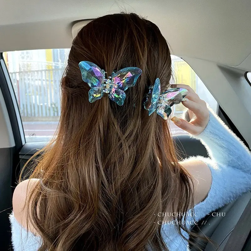 JEPITAN RAMBUT JUMBO MODEL KUPU KUPU GLOSSY CRYSTAL / JEDAI SALON KOREAN BUTTERFLY 4