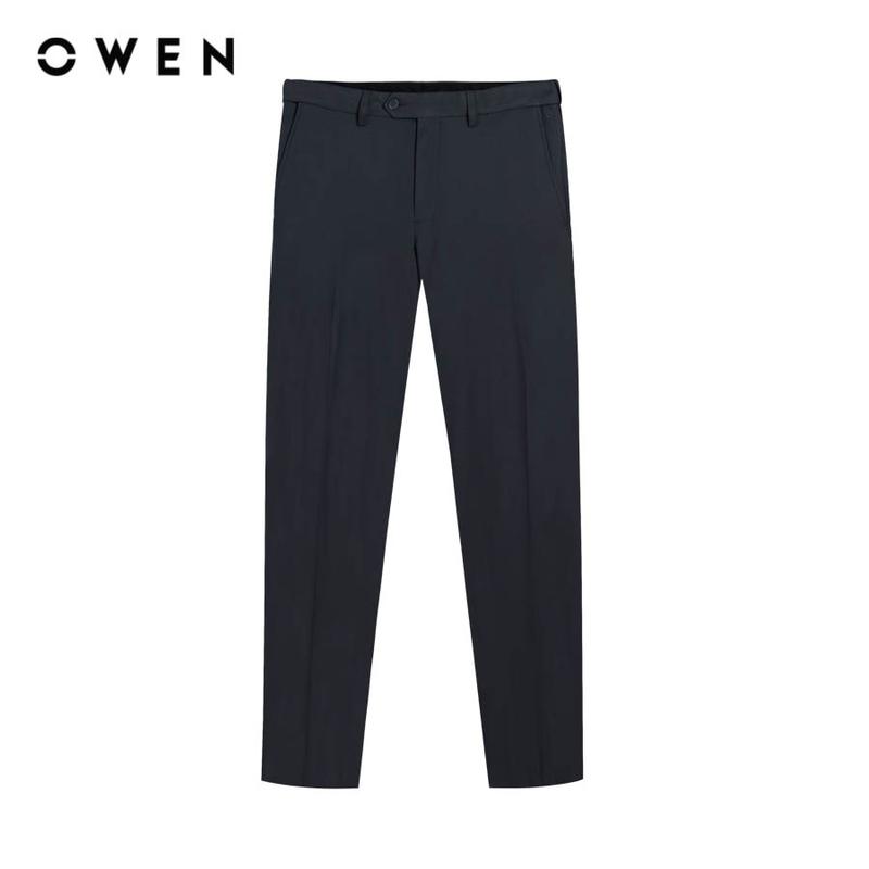  OWEN - Quần tây nam Slim Fit Tăng đơ  QST242825 Màu sắc Xám đậm Chất liệu Nano   Hoạ tiết Trơn Menswear 