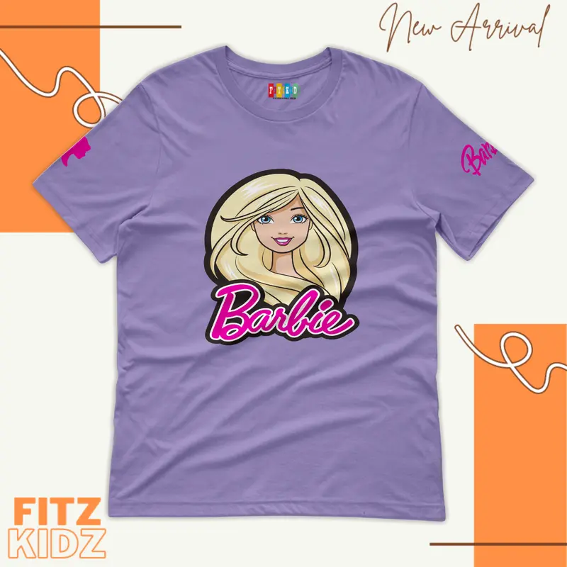 Fitzkidz ‌Kaos Anak Motif Barbie Perempuan Viral Gratis Ongkir Bahan Katun Combed 30s Barbie Hair Fashion 4
