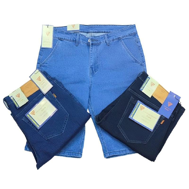 Short jean bò túi chéo ống đứng nam trung niên Quần Menswear Pants Tim Ong