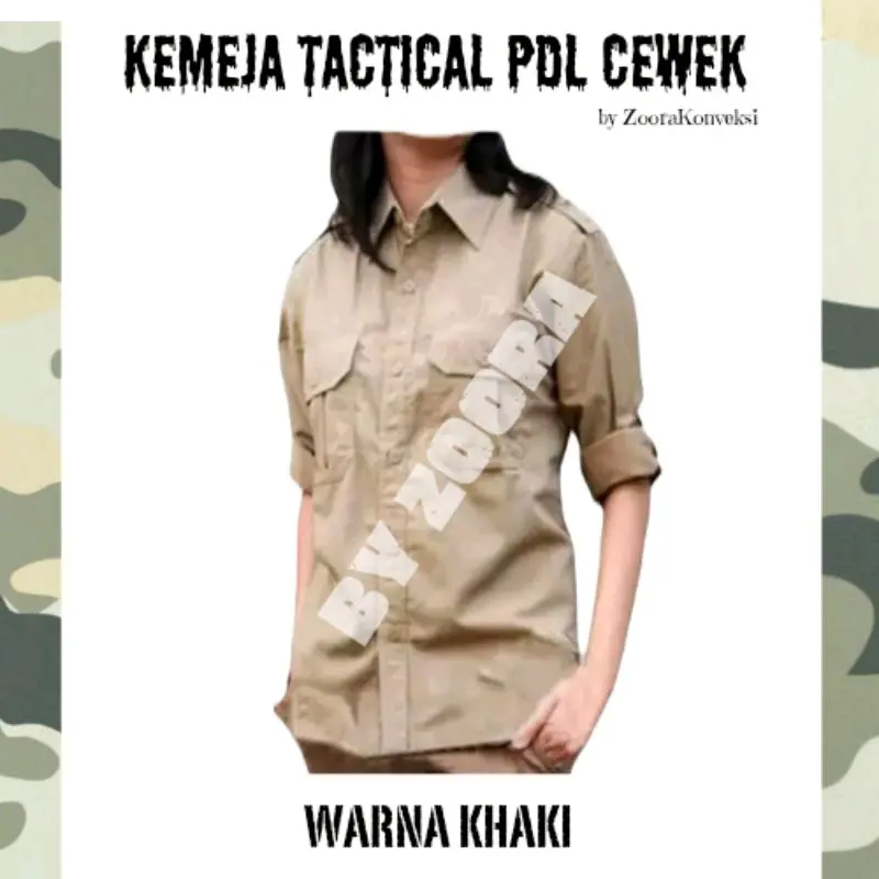 [PROMO] Kemeja Tactical Pdl Cewek Model Polos Kemeja Wanita Lengan Panjang Perempuan