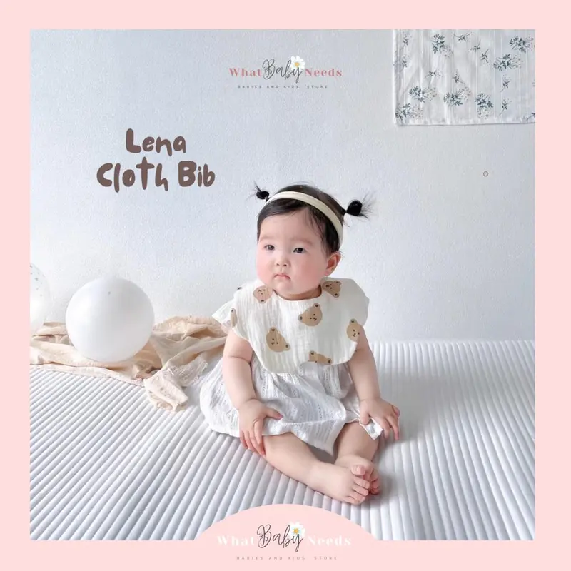 What Baby Needs - Lena Cloth Bib / Celemek Kain Anak Bayi / Baby Slabber 5
