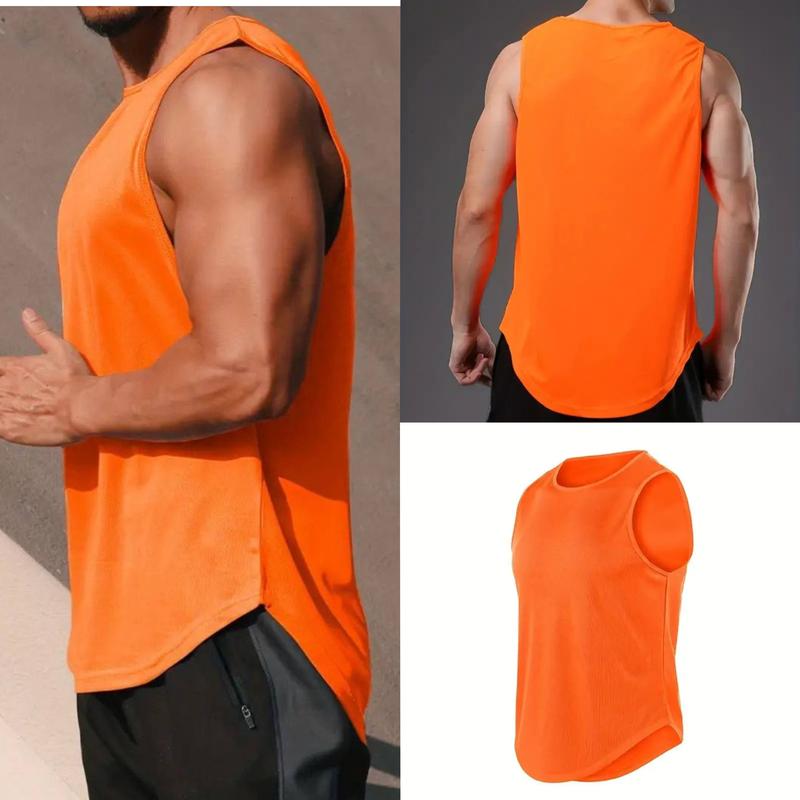 Product Introduction of Fitness Print Men's Quick Dry Moisture-Wicking Breathable Tank Tops Athletic Gym Bodybuilding Sports Sleeveless Shirts For Workout Running Training Men's Clothes 4