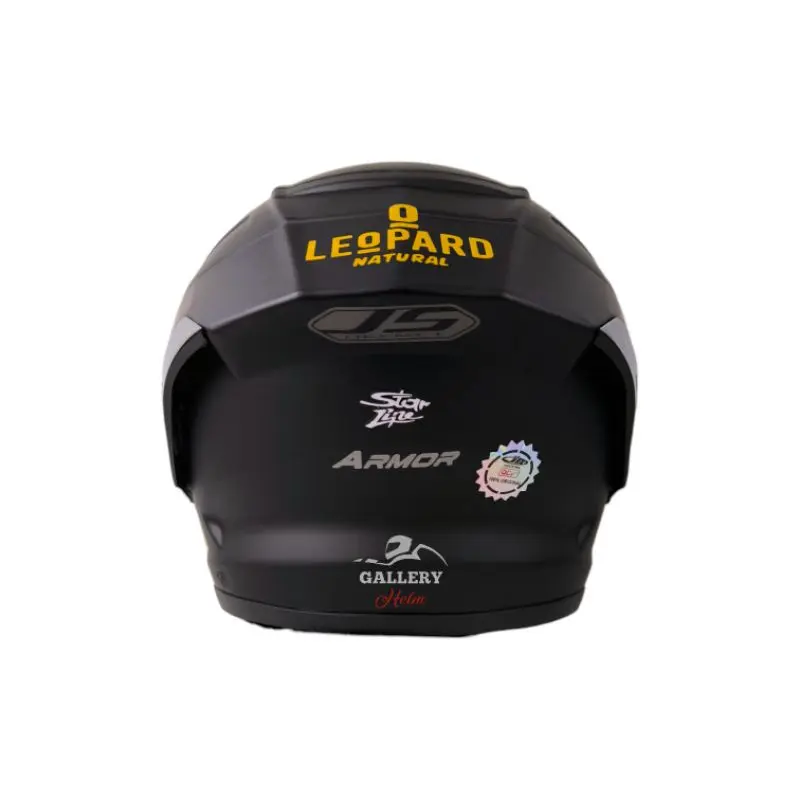 Js Armor Hitam Doff Paket Ganteng Leopard | Helm Half Face Kekinian Iridium Motorcycle Visor 3