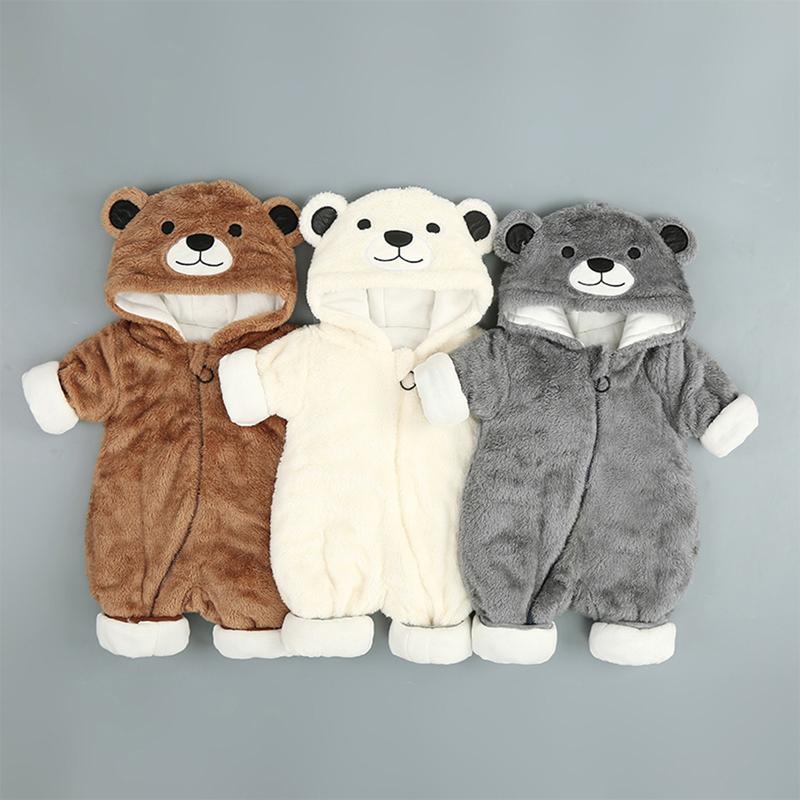 Áo liền quần Bodysuit Body ủ ấm nỉ bông 3 lớp cho bé trai bé gái SLD02