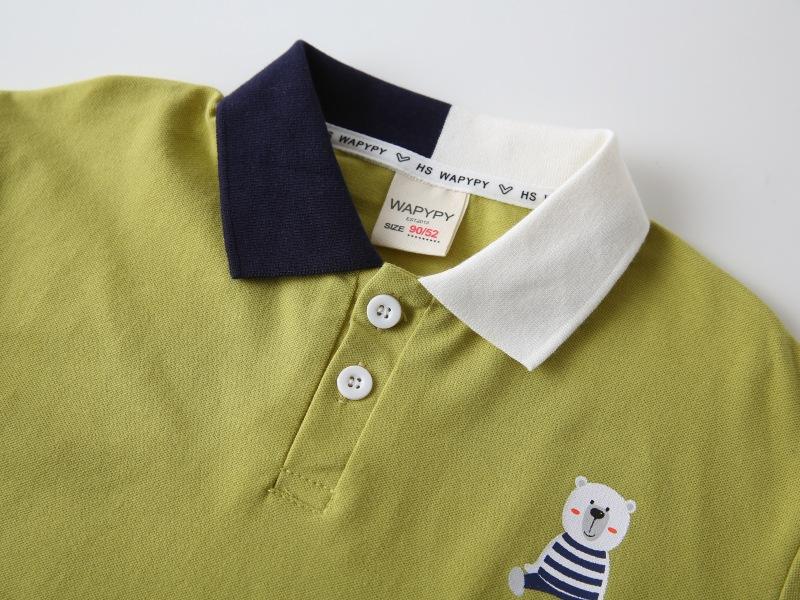 Product Introduction of 2025 Children's Summer Clothing Short-Sleeved Polo Shirt Boys' Short-Sleeved Shirt Baby Color Matching Collar Fashion Polo 7