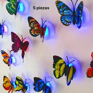 Lámpara de Mariposa 3D de Color Aleatorio, 5/10 piezas de Mariposa Simulada Linda, Decoración de Pared Romántica para el Hogar, Diseño de Habitación, Decoración de Mesa y Pared para Regalo de Navidad