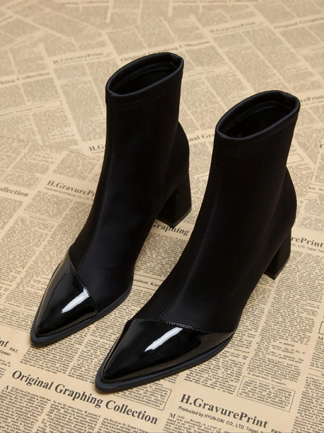 Women's Fashionable Solid Color Pointed Toe Boots, Stylish Slip on Ankle Boots for Daily Wear, All Match Boots for Women & Girls