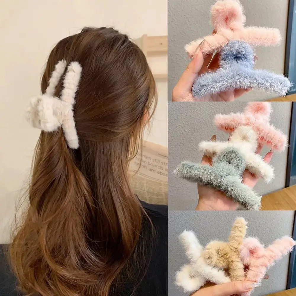 Kẹp Tóc Cá Mập Lông Mịn, Dyfashion, Dành Cho Nữ, Thanh Lịch, Thích Hợp Cho Mùa Thu Và Mùa Đông