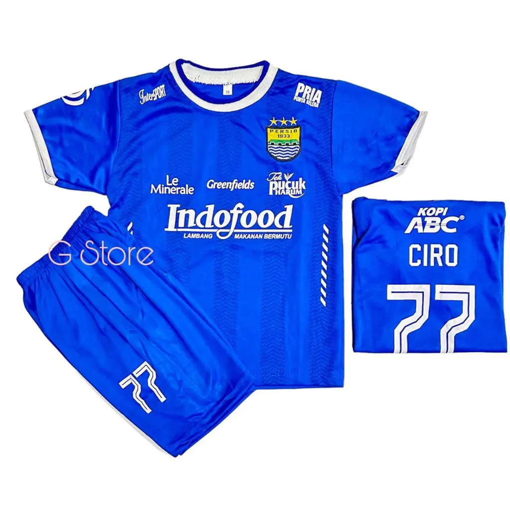 bisa cod setelan bola anak persib club ciro terbaru set berkualitas baju futsal laki