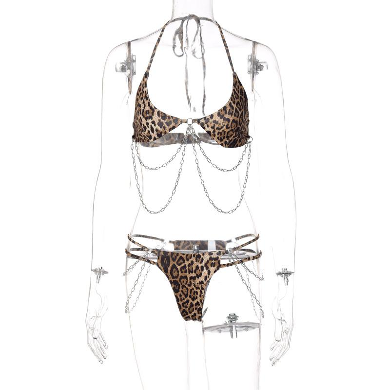 Women's Clothing 2025 Spring New Printed Sexy Tether Chain Two-Piece Set Fashion Suit Women 5
